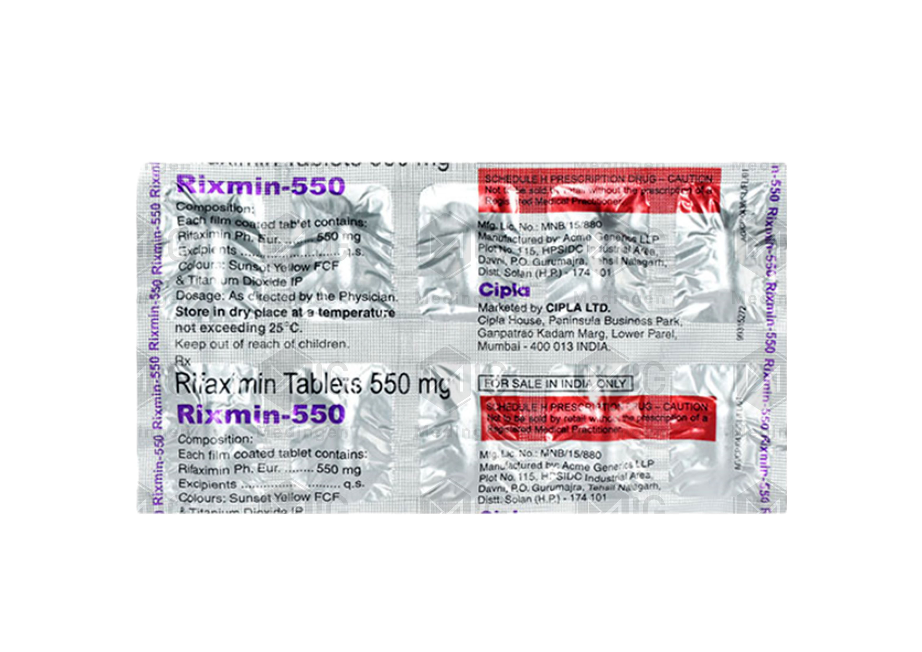 RIXMIN 550MG